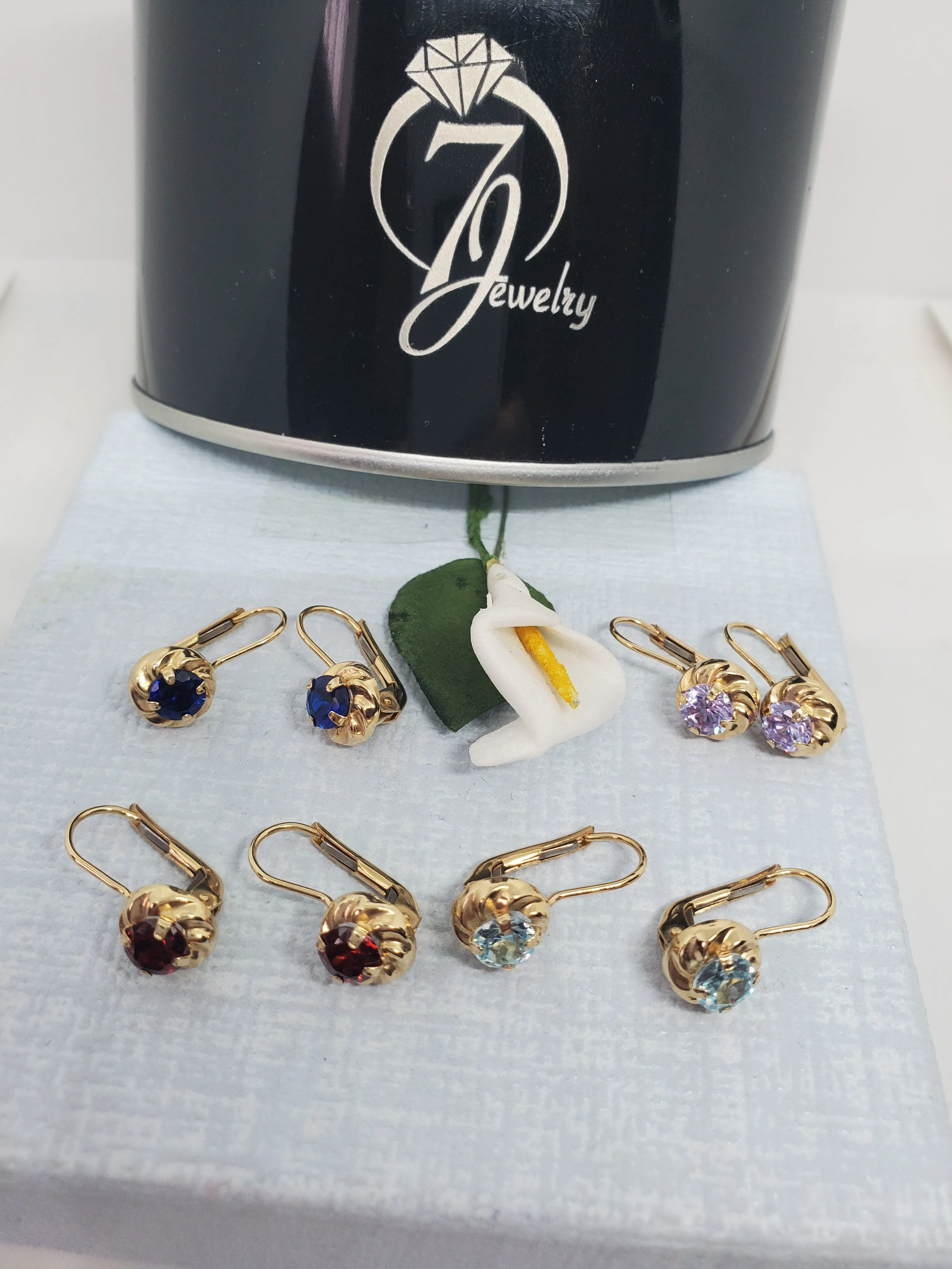 10k real gold birthstone earrings