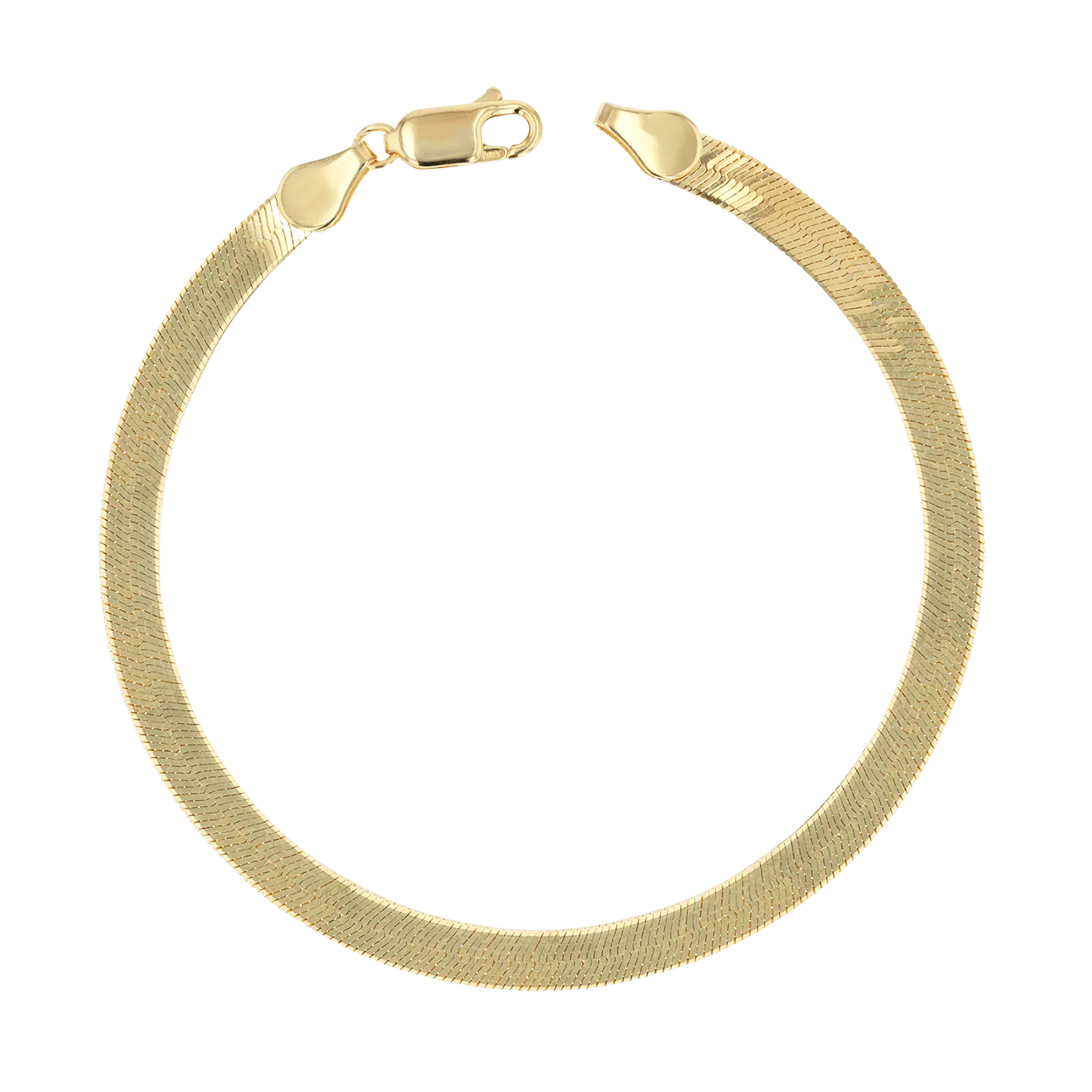 14K Gold Grand Herringbone Bracelet 5mm