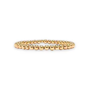 18k Gold Filled 5mm Beads Bracelet