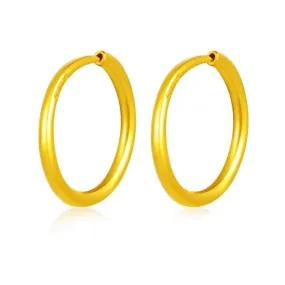 24K Classic Gold Hoop Earrings