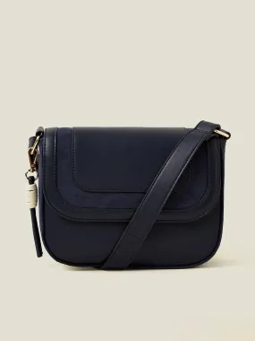 Accessorize Suedette Flap Cross-Body Bag