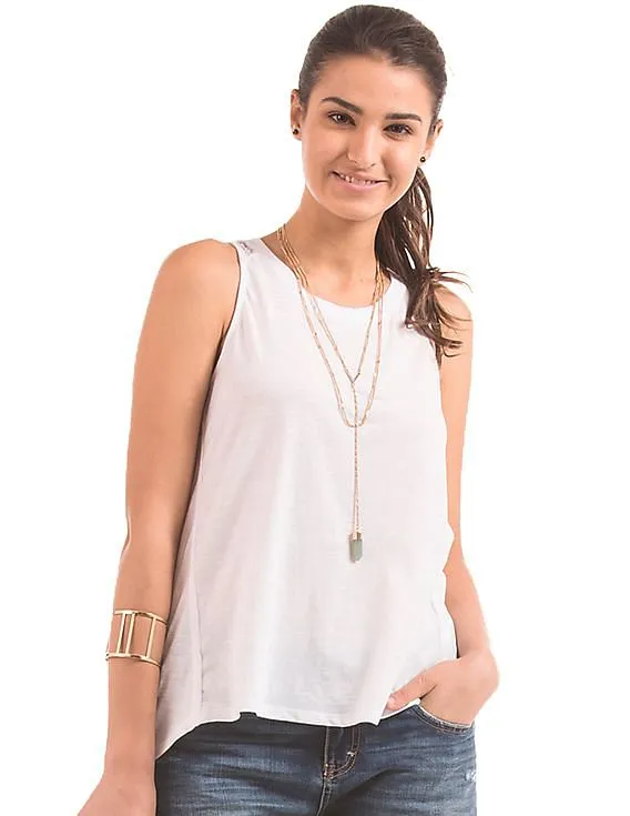 Aeropostale Lace Yoke Tank Top