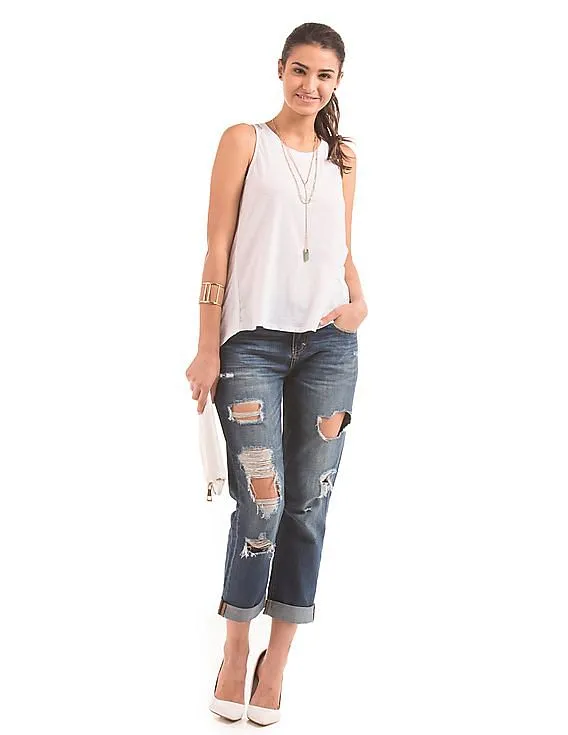 Aeropostale Lace Yoke Tank Top