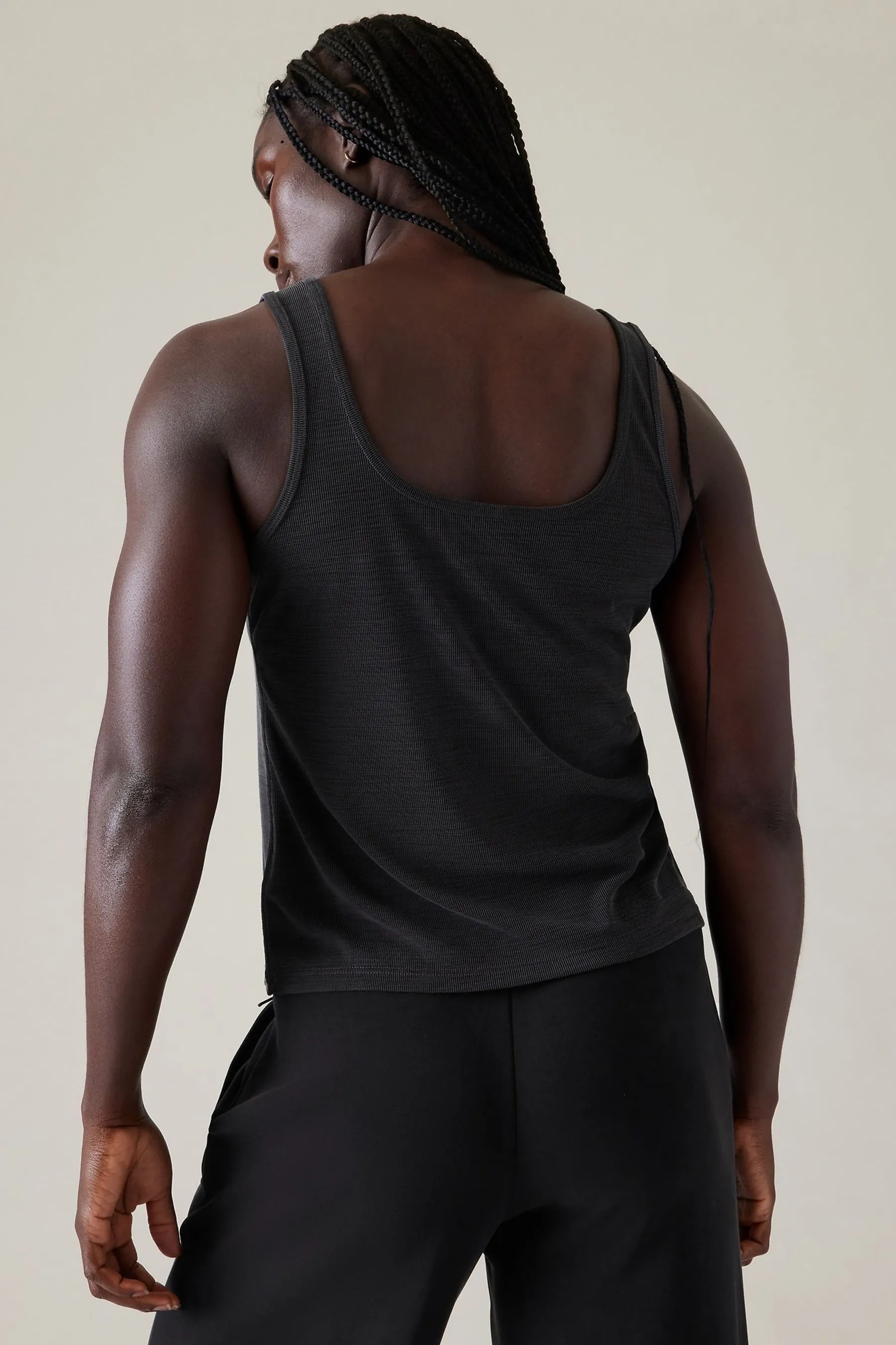 Athleta Black Sandwash Modal Tank