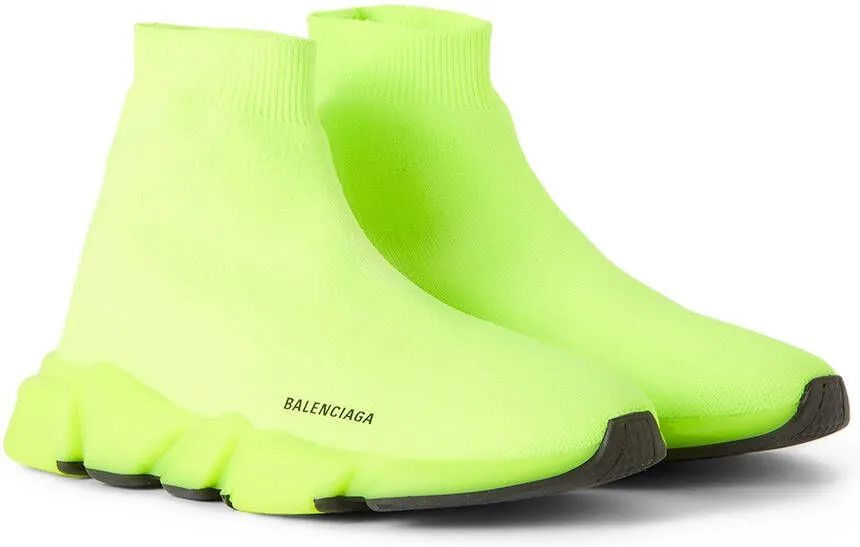 Balenciaga Kids Green Speed Sneakers