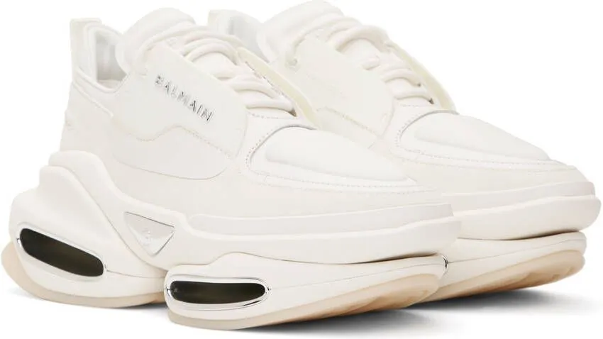 Balmain White B-Bold Sneakers