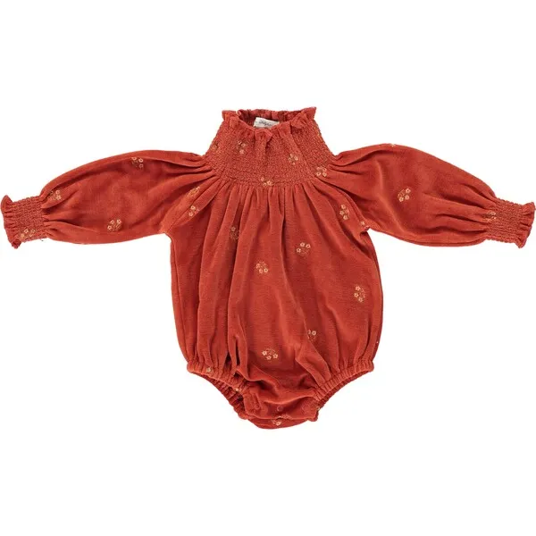 Bebe Organic Dora Romper, Rust