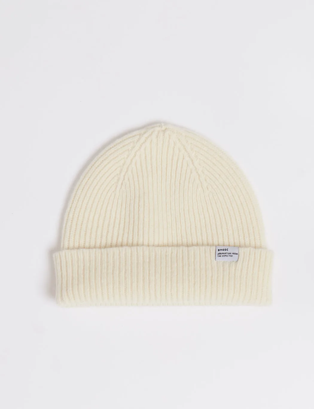 Bhode Hawick Short Beanie Hat (Lambswool) - Ecru