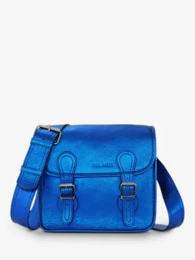 Blue Leather Cross-body Bag for Women - LaSacoche S Electric Blue | PAUL MARIUS