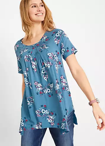 bonprix Hanky Hem Floral Tunic | Grattan