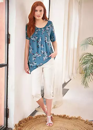 bonprix Hanky Hem Floral Tunic | Grattan