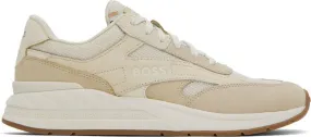 BOSS Beige Paneled Sneakers