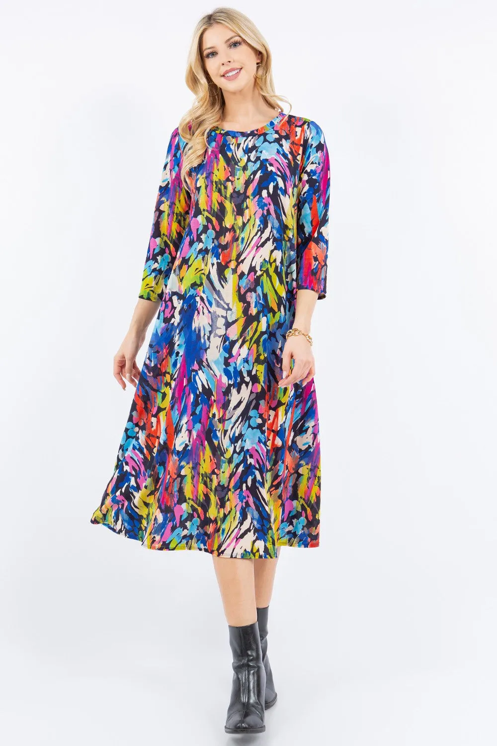 Brenda Watercolor Dress