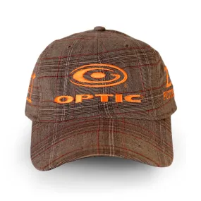 Brown and Orange Plaid Adjustable Tour Hat