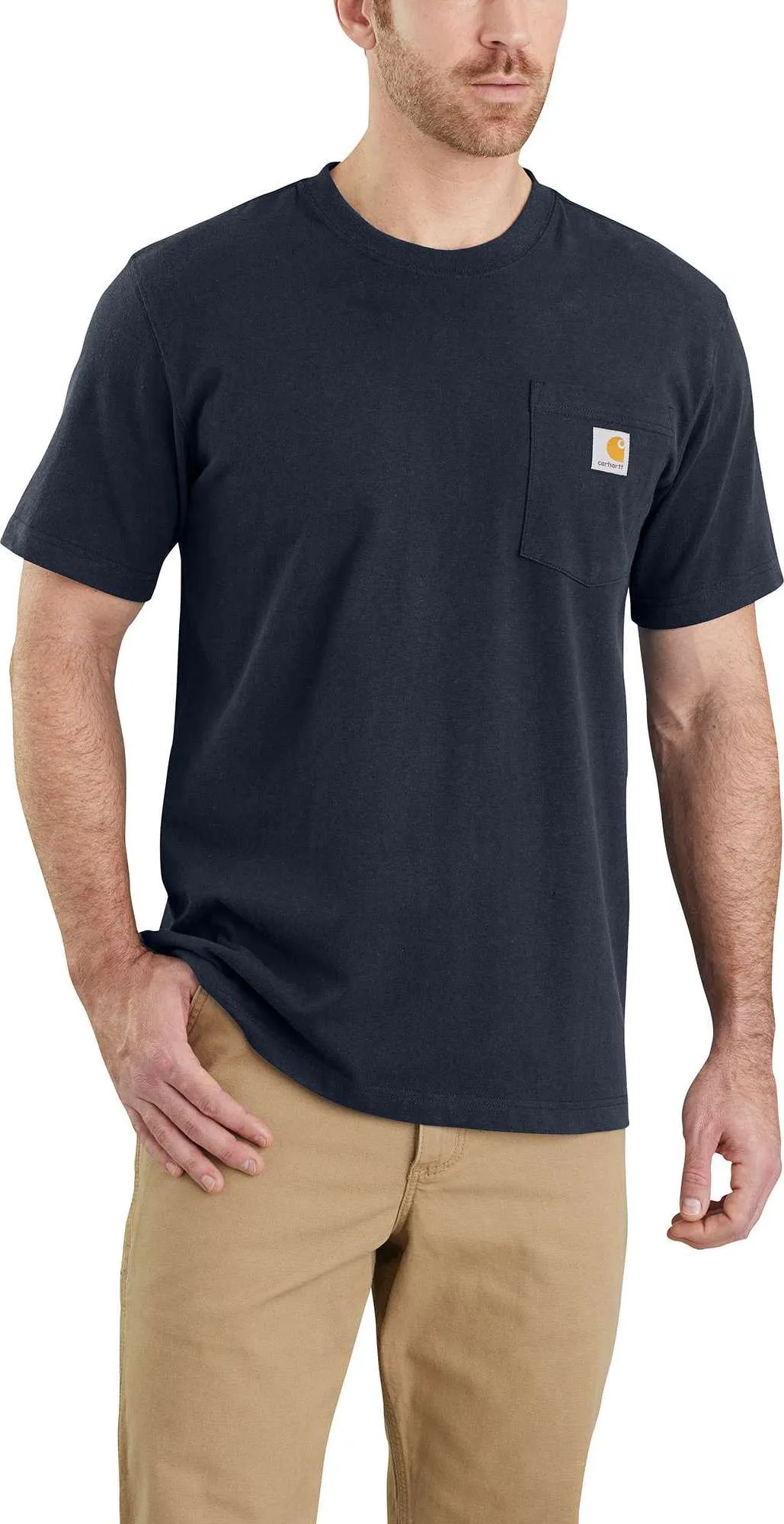 Carhartt Men's Workwear Pocket S/S T-Shirt Navy | Buy Carhartt Men's Workwear Pocket S/S T-Shirt Navy here | Outnorth