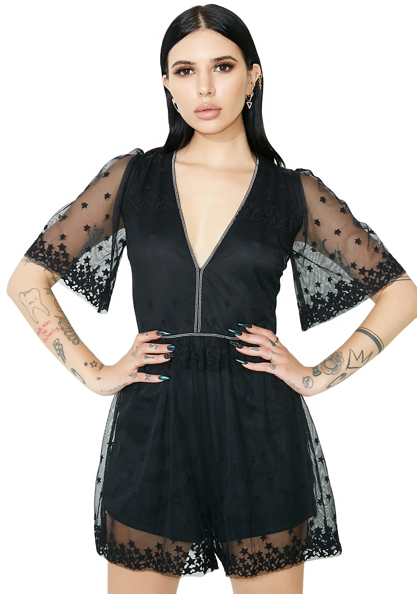 Carina Sheer Romper-