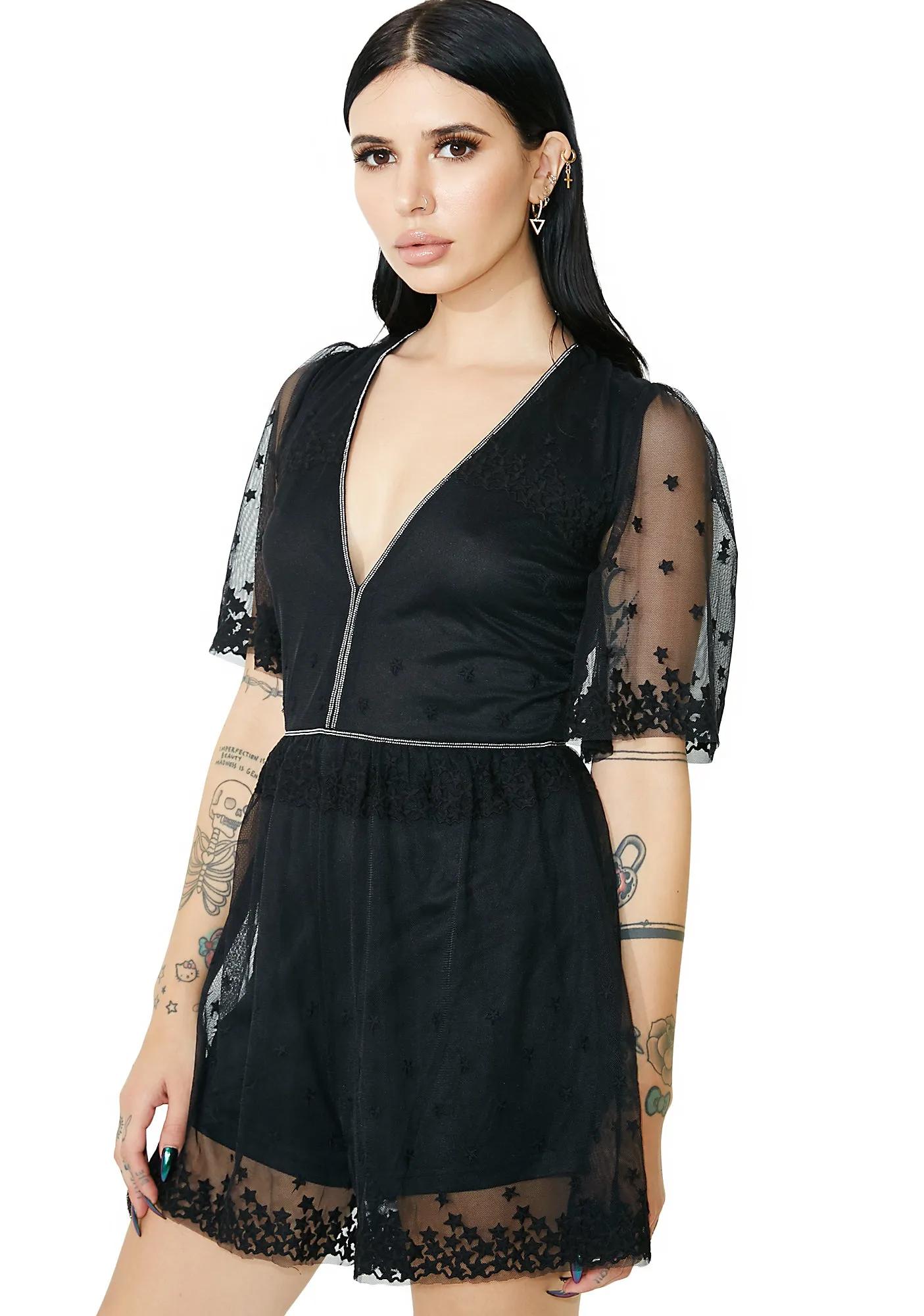 Carina Sheer Romper-