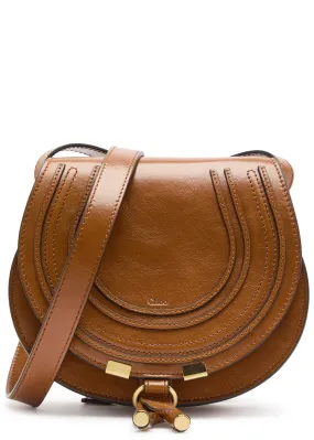 CHLOE Marcie small glossed leather saddle bag -                         -                     -                