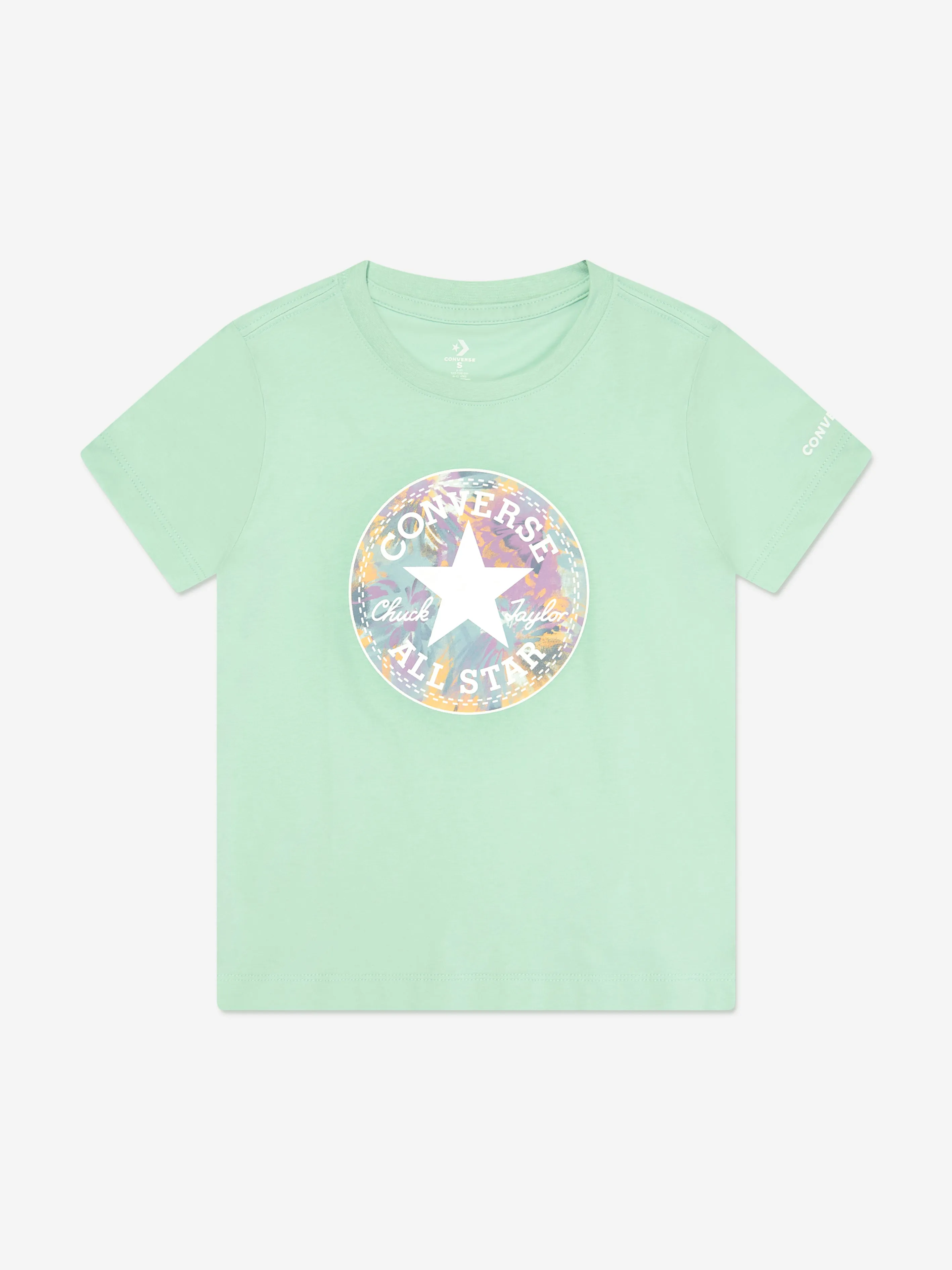 Converse Girls Chuck Patch Graphic T-Shirt in Green