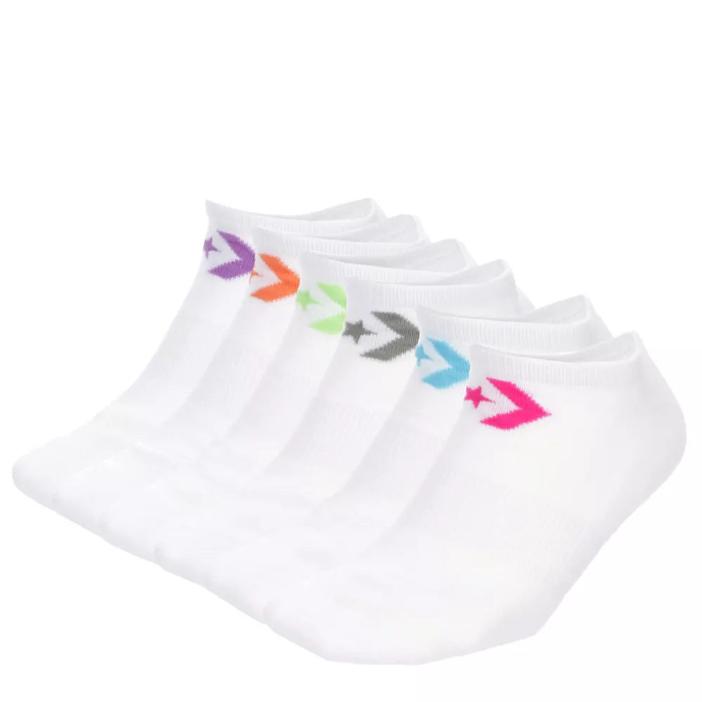 CONVERSE  WOMENS NO SHOW SOCKS 6 PAIRS