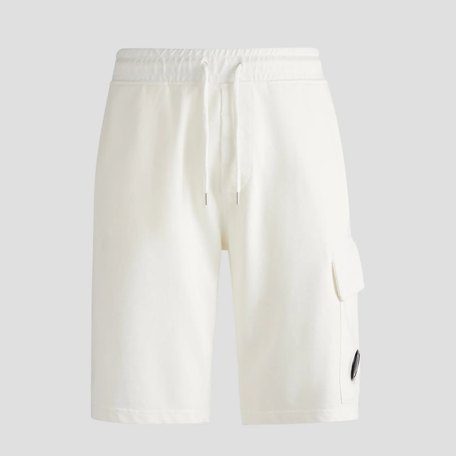 C.P. Company Light Fleece Utility Shorts Gauze White