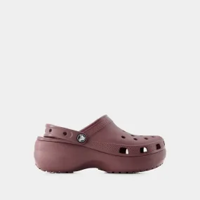 Crocs  Classic Platform Sandals - Crocs - Thermoplastic - Dark Cherry