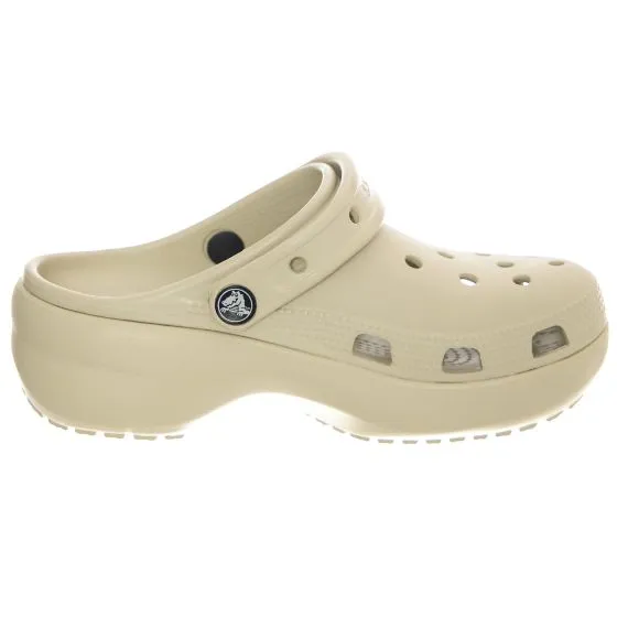 CROCS W' Classic Platform Clog Bone Sandals