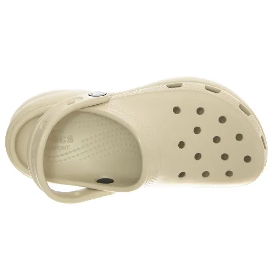 CROCS W' Classic Platform Clog Bone Sandals