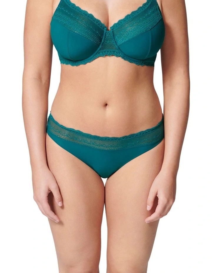 Destinee Bikini Brief in Pavo Blue