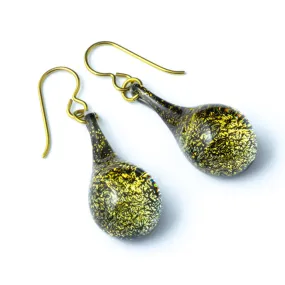 Dichroic Earrings - Gold