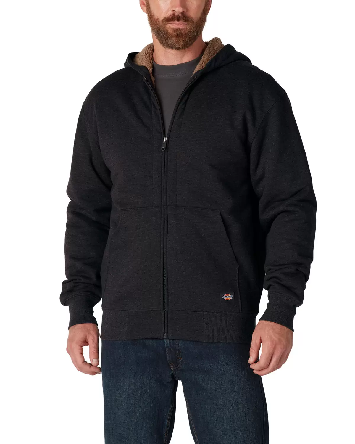 Dickies Workwear TW457 Men's Sherpa-Lined Full-Zip Hooded Sweatshirt SKU: TW457