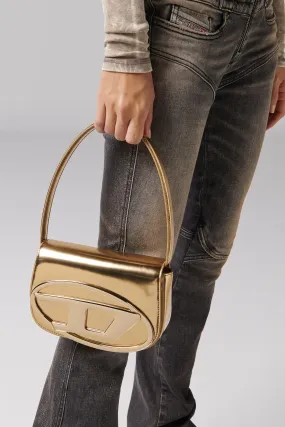 Diesel  Metallic Gold 1DR Leather Shoulder Bag