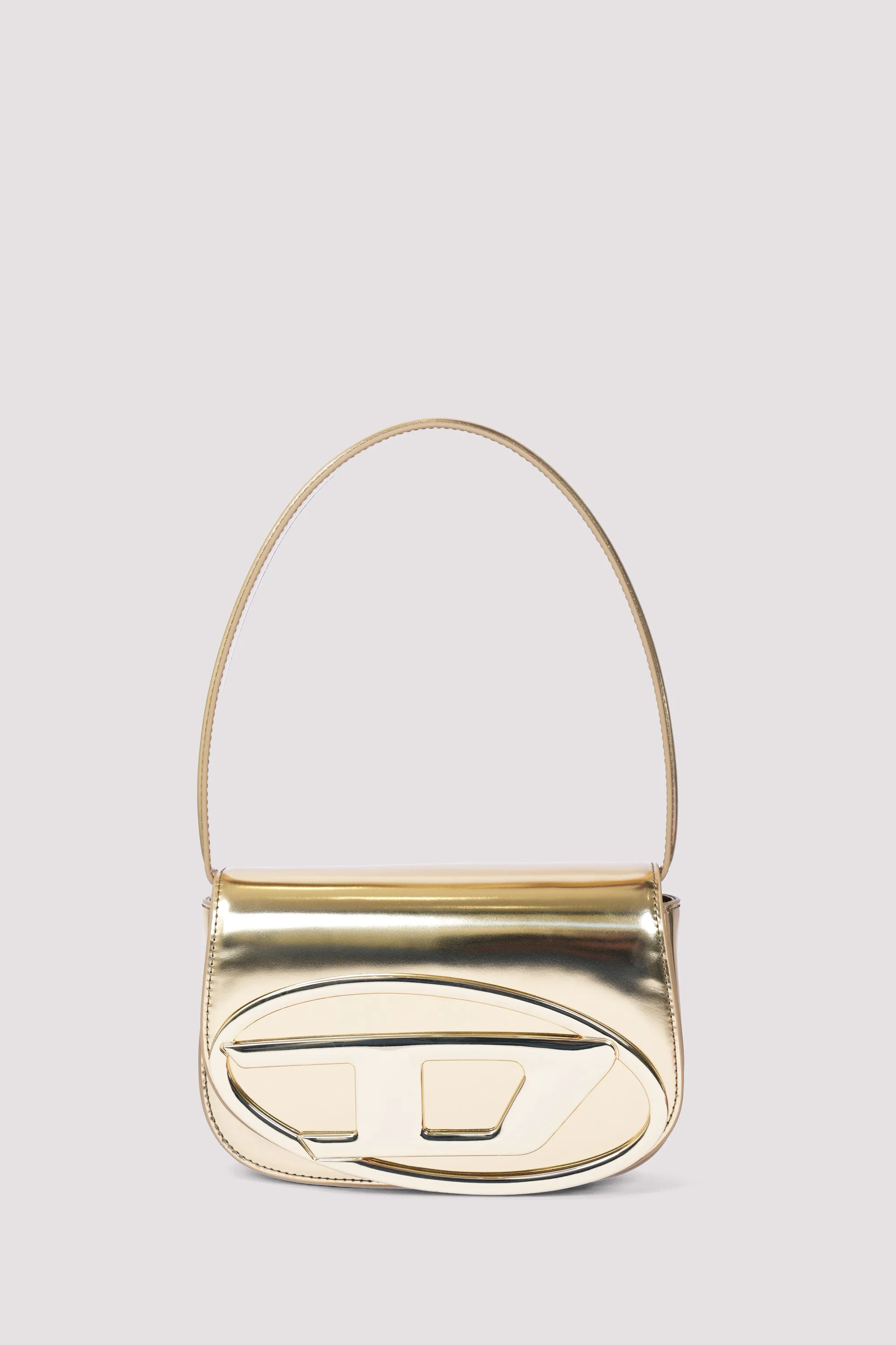 Diesel  Metallic Gold 1DR Leather Shoulder Bag