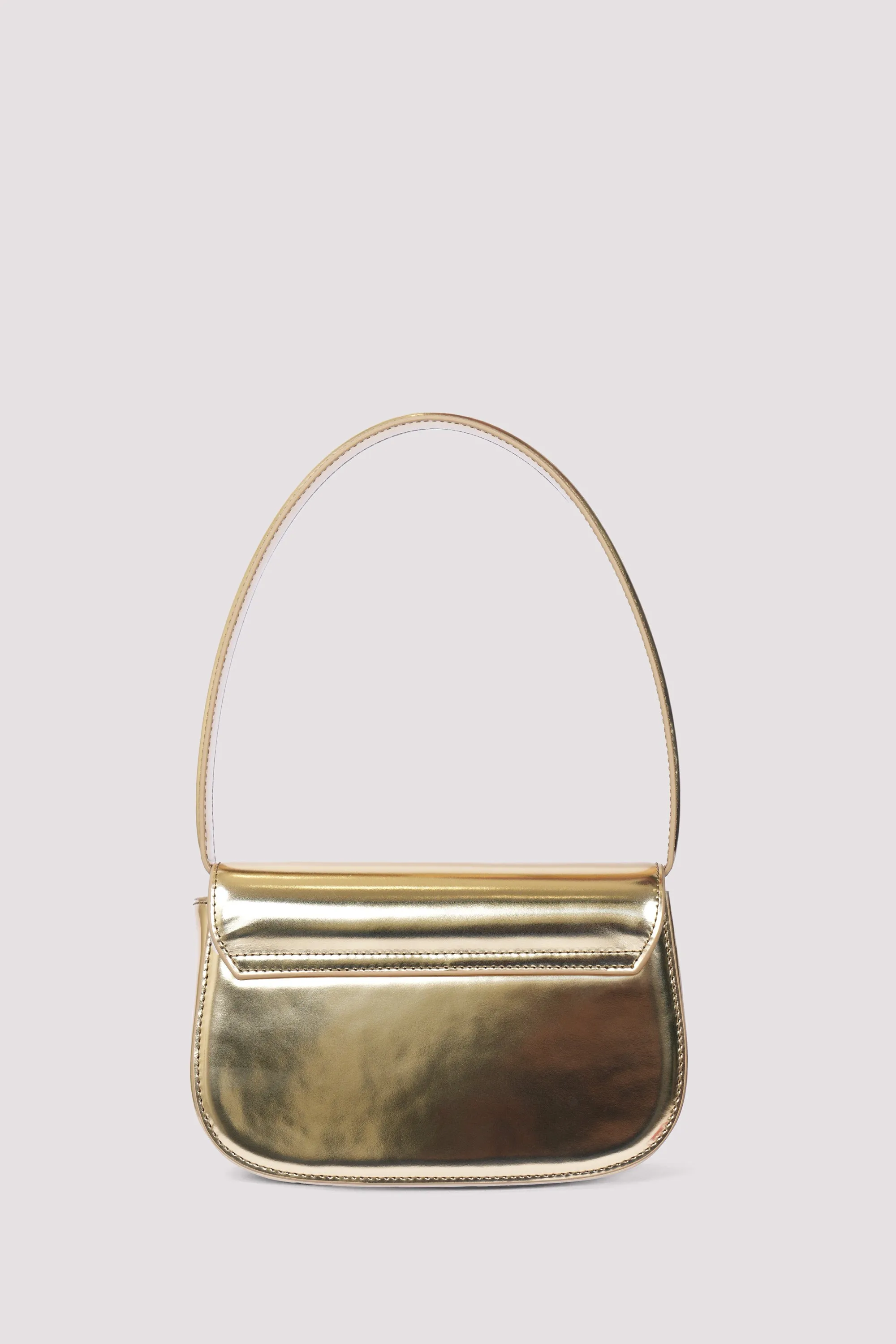 Diesel  Metallic Gold 1DR Leather Shoulder Bag