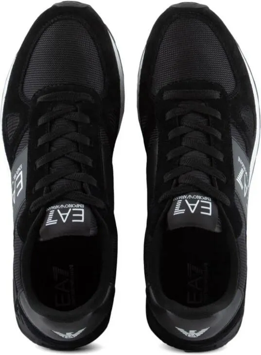 Ea7 Emporio Ar i logo-print panelled sneakers Black