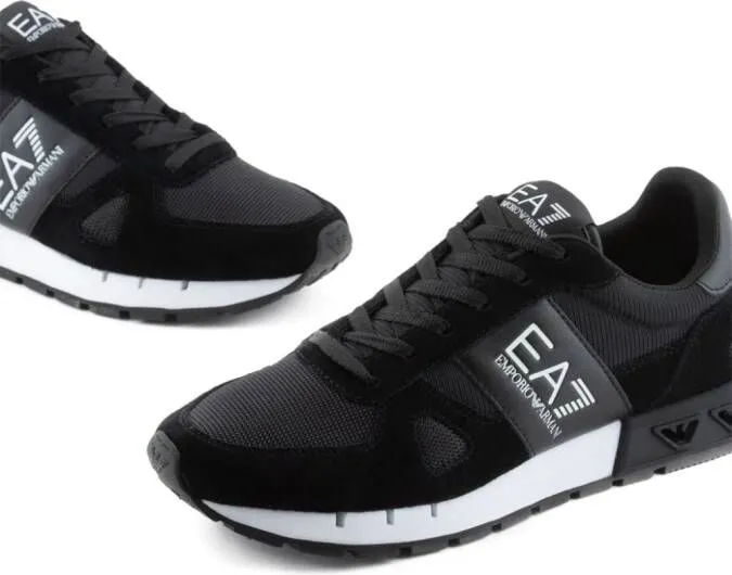 Ea7 Emporio Ar i logo-print panelled sneakers Black