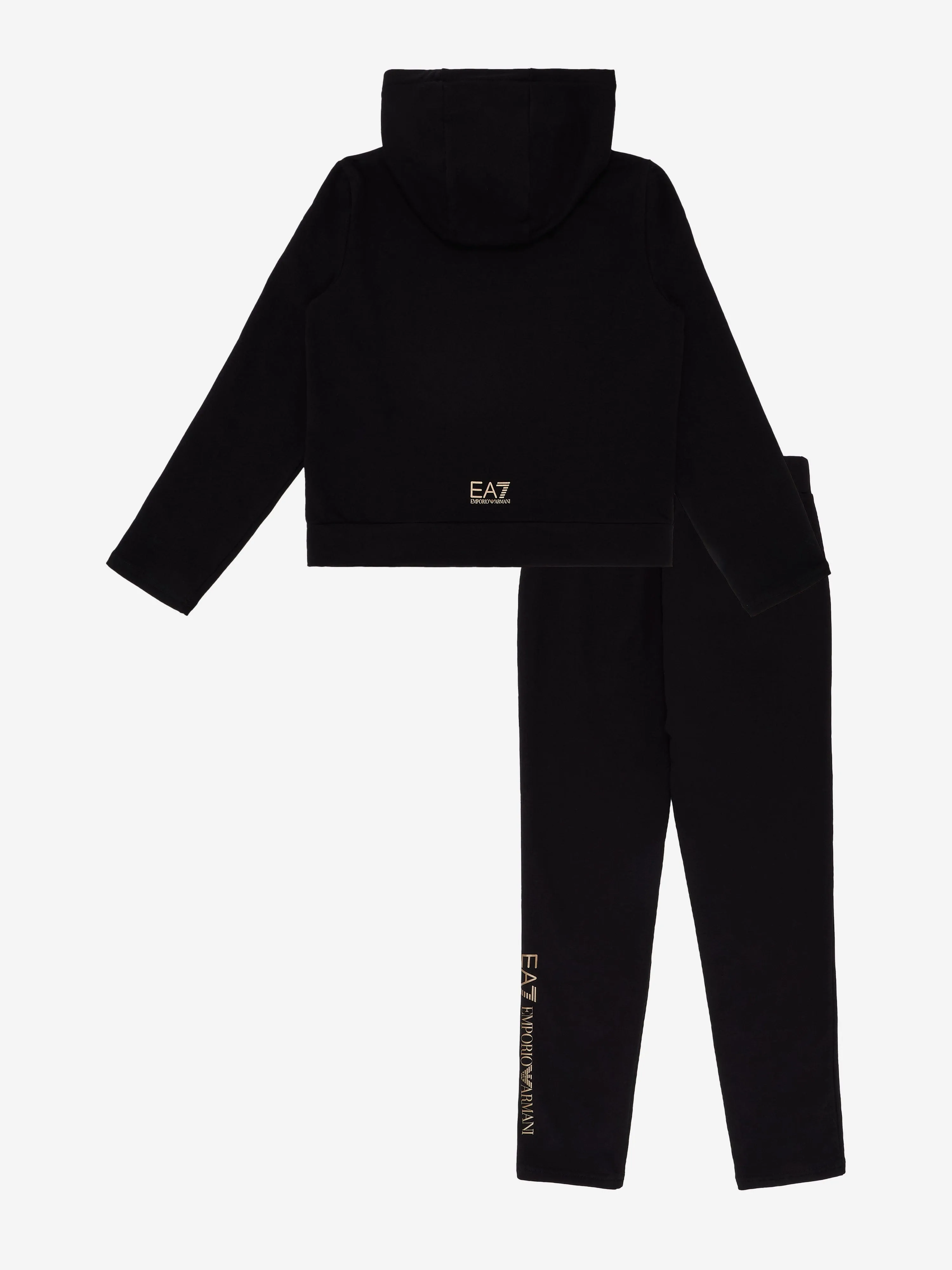 EA7 Emporio Armani Girls Logo Tracksuit in Black