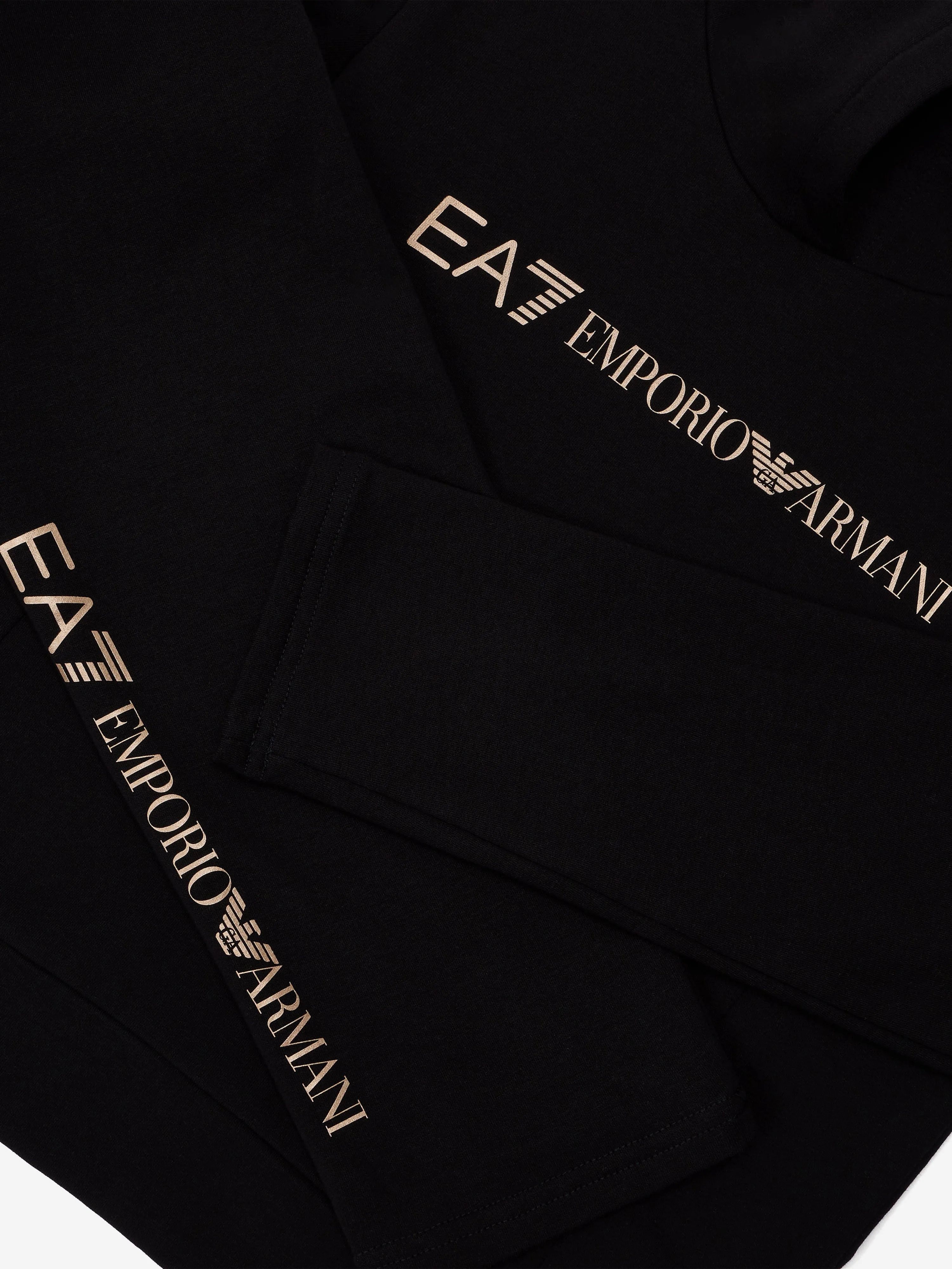 EA7 Emporio Armani Girls Logo Tracksuit in Black