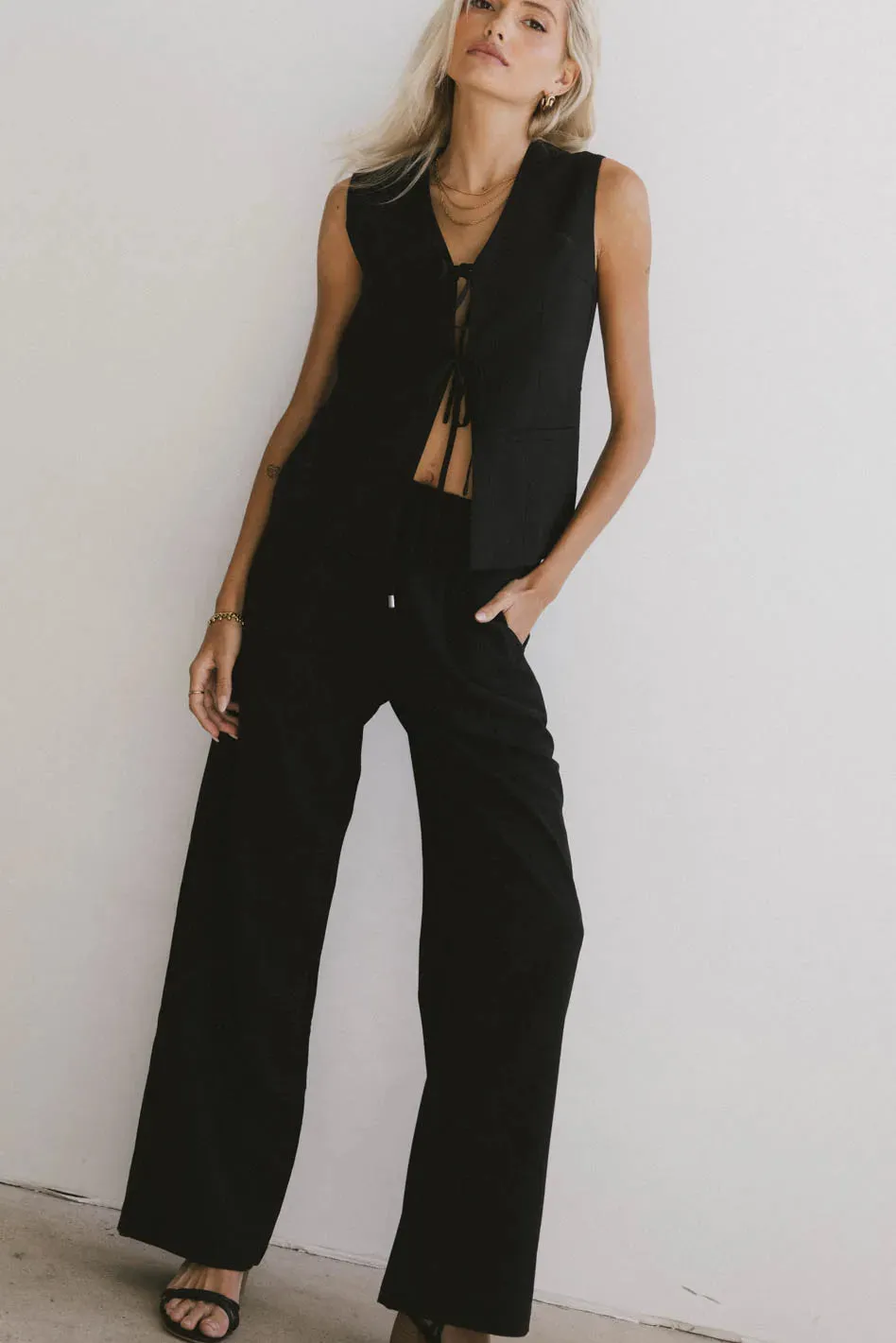 Eslyn Oversized Vest in Black