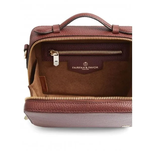 Fairfax & Favor Buckingham Cross Body Bag in Burgundy Leather