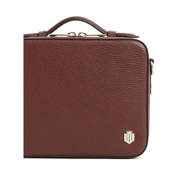 Fairfax & Favor Buckingham Cross Body Bag in Burgundy Leather