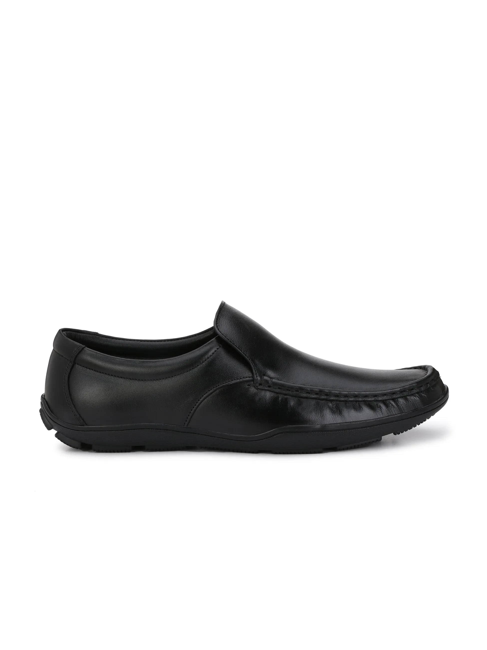 Fentacia Men Black Genuine Leather Formal Shoes