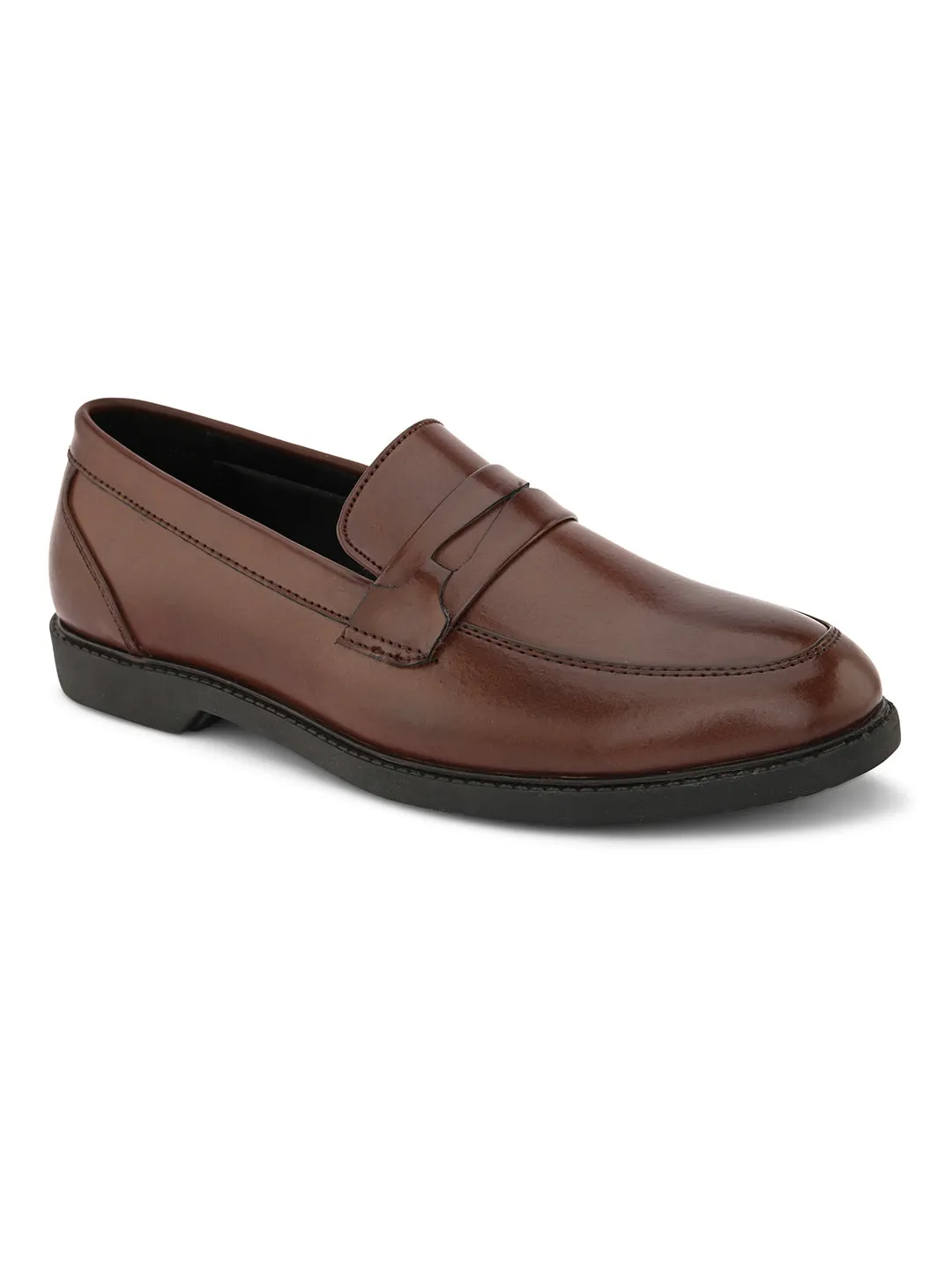 FENTACIA Men Brown Solid SlipOn Formal Shoes