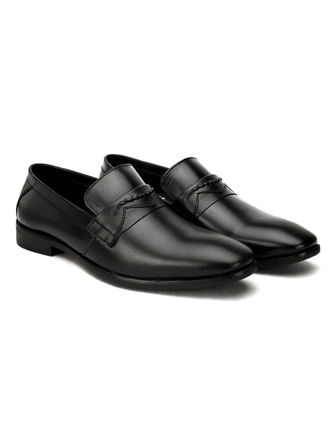 FENTACIA Men Genuine Leather Slip-On Formal Shoes