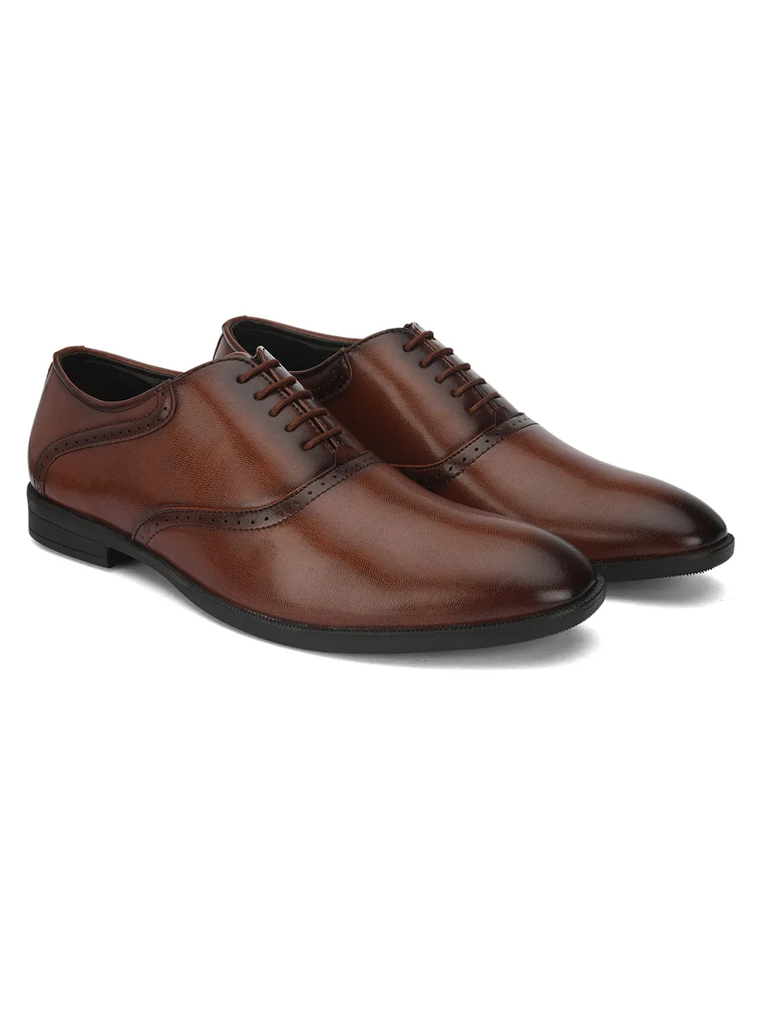 FENTACIA Men Tan Lace-Ups Formal Shoes