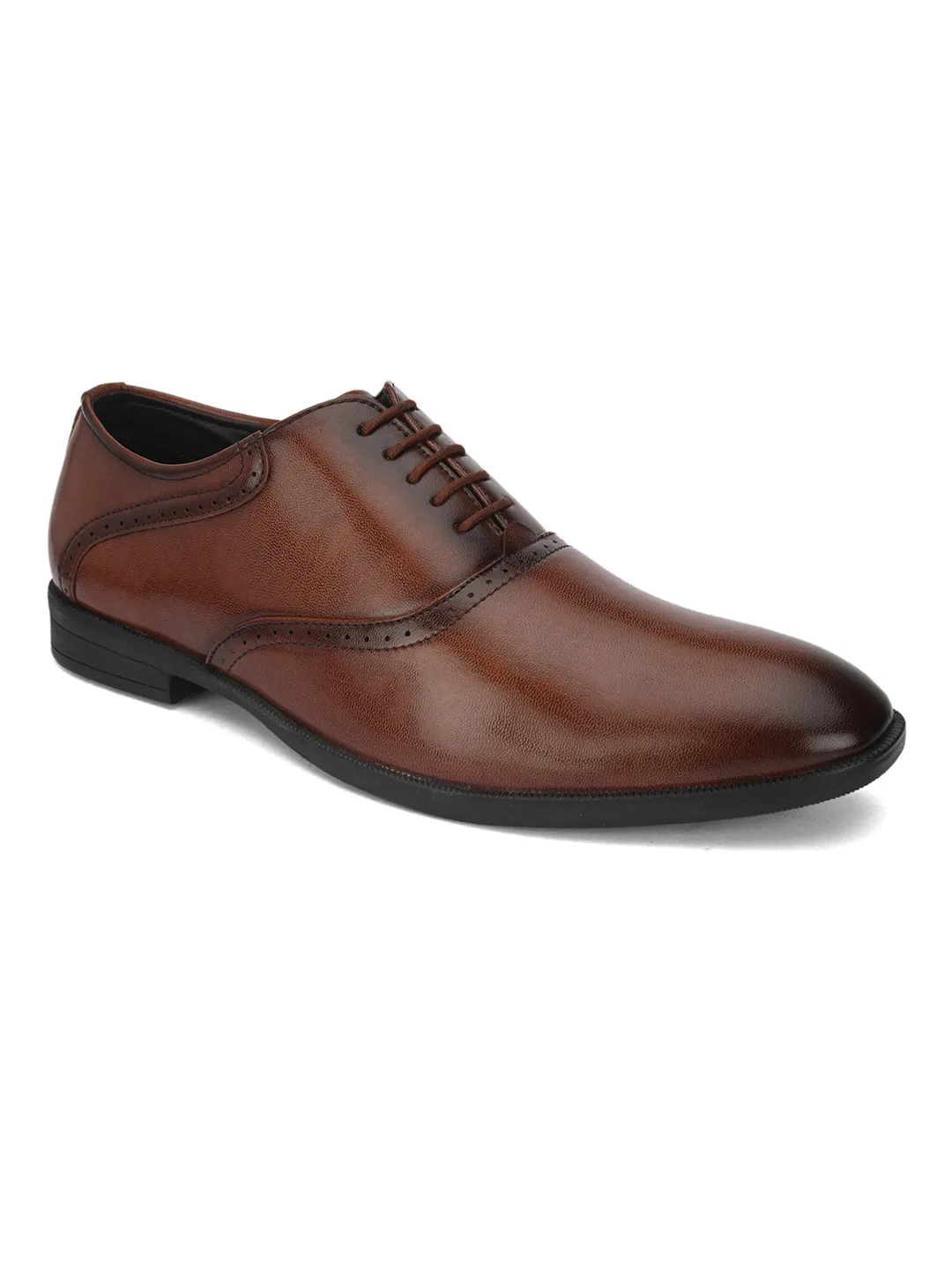 FENTACIA Men Tan Lace-Ups Formal Shoes