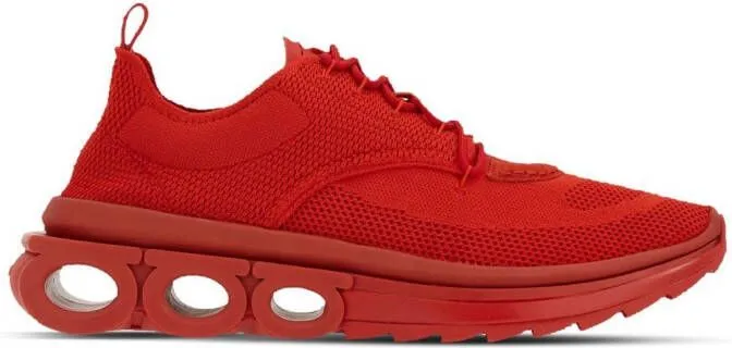 Ferragamo knitted running sneakers Red