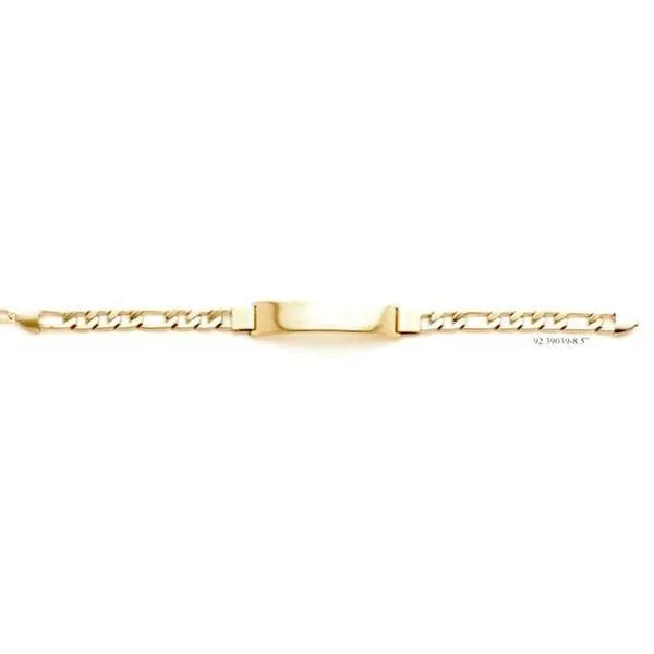 Figaro id 18kts of gold plated bracelet