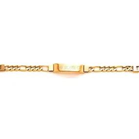 Figaro id 18kts of gold plated bracelet