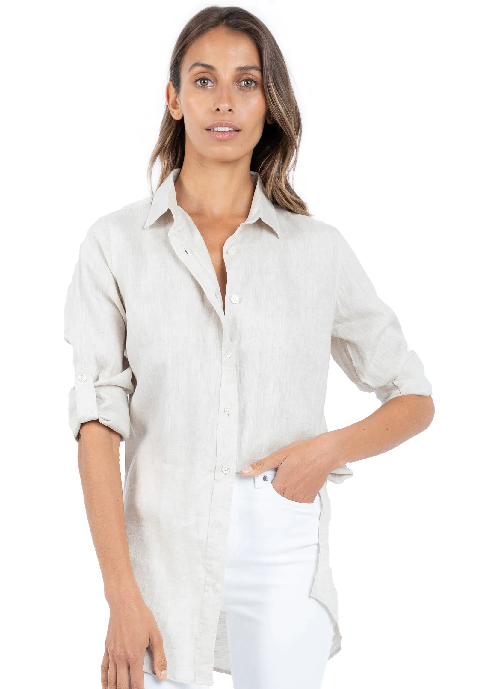 Gaia Sand Relaxed Linen Tunic